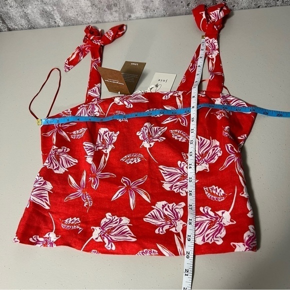 𝅺🆕 Joie Linen Blend Floral Sleeveless Crop Top - Picture 5 of 5